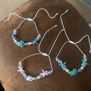 Colorful Starfish and Turtle Kids Bracelets B107